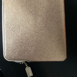 Gold glitter Coach iPad cover case !
